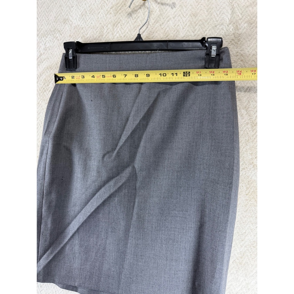 J.Crew Gray 100% Wool Pencil Skirt Size 4 Career Office Professional Lined